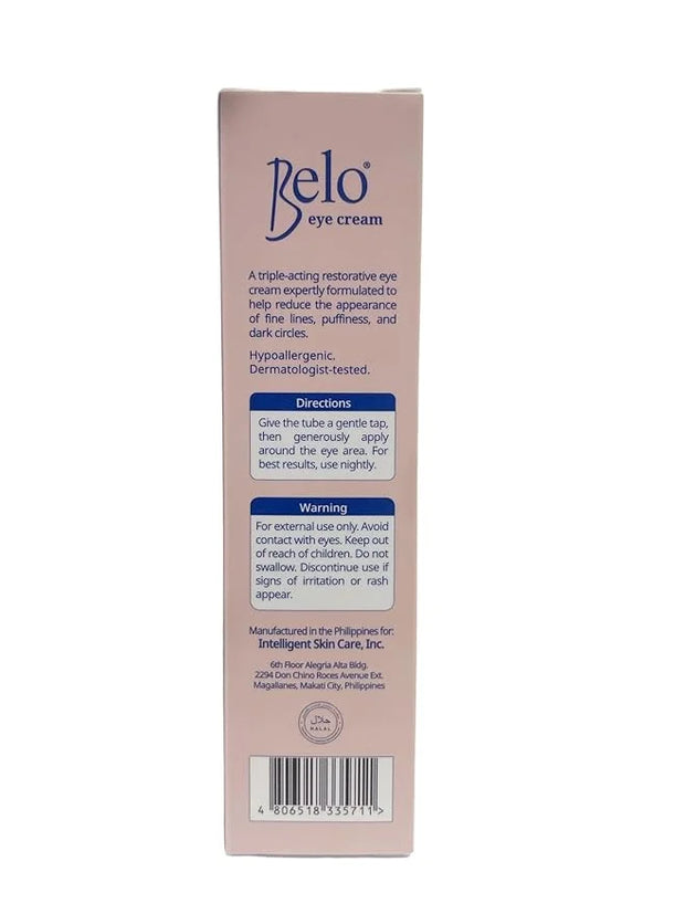 Belo Triple-Acting Restorative Eye Cream, for Fine Lines, Puffiness and Dark Circles, 15ml - Product Image