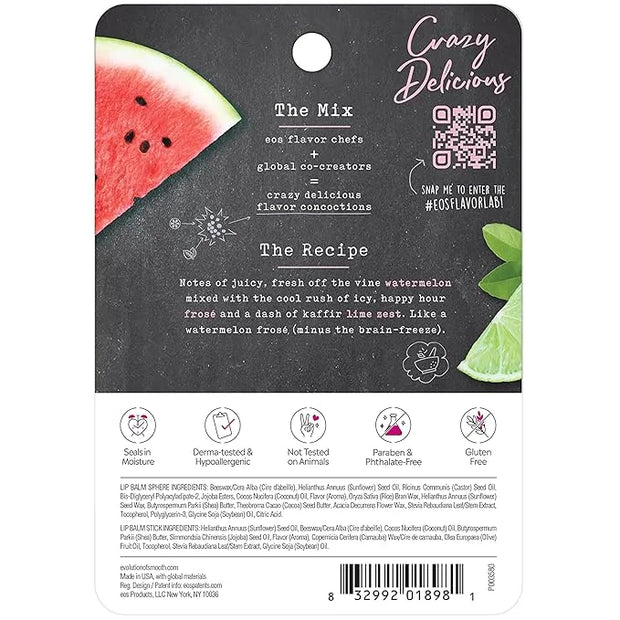 eos FlavorLab Lip Balm Stick and Sphere, Watermelon Frosé, Natural Shea Lip Products, 2 Count(Pack of 1) - Product Image