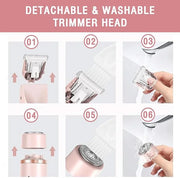 Dermave Bikini Shaver，Womens, Bikini Trimmer for Women, Glow Aura Electric Razor 2-in-1 Women's Body Shaver Dual Head Wome...