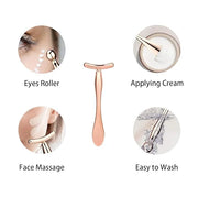 3Pcs Metal Eye and Face Cream Applicator Stick Cosmetics Spoon Spatula, Massager Tool for Facial Massage, Reduce Puffiness...