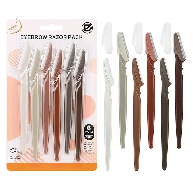 D Dermaplane Razor for Women Face - 6PCS Face Razors for Women - Eyebrow Razor with Precision Cover - Face Shaver for Men ...