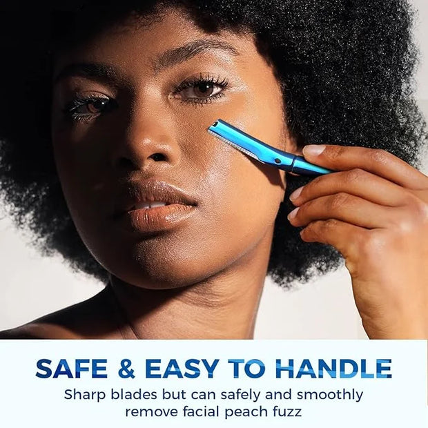 ZOMCHI Eyebrow Razor, Face Razors for Women&Men, Eyebrow Trimmer with Protective Silicone Cap, Dermaplane Razor-Easy&Safe ...