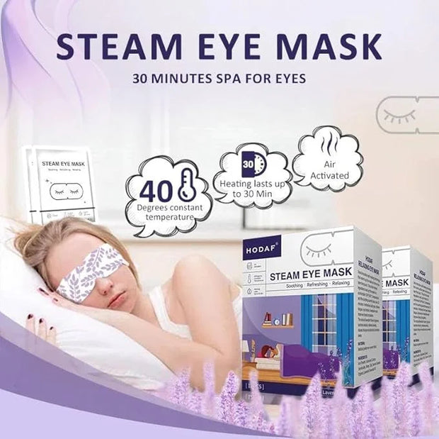 12 Packs Lavender Steam Eye Mask for Dry eyes, Heated eye mask Reduces Dark circle puffiness, Disposable Eye compress warm...