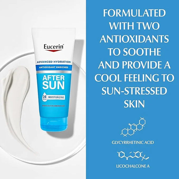 Eucerin Advanced Hydration Skin Care Set, Advanced Hydration Sunscreen Lotion SPF 30, 5 Fl Oz Tube + Advanced Hydration Af...