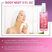 Bath & Body Care Travel Set - Home Spa Set with Body Lotion, Shower Gel and Fragrance Mist, Personal Body Care Travel Set ...