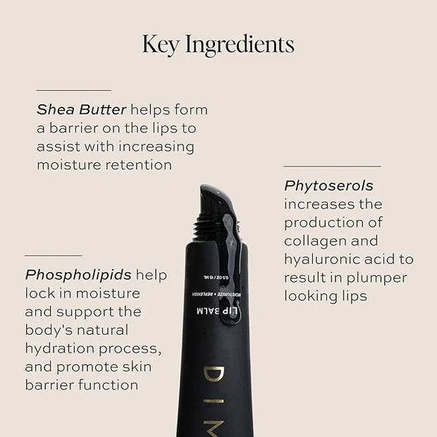 DIME Beauty Lip Balm, Hydrating Lip Balm and Gloss, Vegan & Cruelty-Free, Anti-Aging Lip Care, .5 oz / 15 ml - Product Image