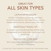 Dionis Goat Milk Skincare Lavender Blossom 6 Pc Self Care Essentials Travel Set - Bar Soap, Shave Butter, Hand Cream, Body...
