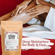Cupuacu Butter Raw, Pure & Unrefined for Hair Growth & Dry Skin Use on Body and Face - Brazilian Body Butter Base, Lotion ...