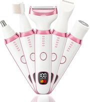 Electric Razors Shavers for Women, Bikini Trimmer 5 in 1 Electric Shaver Razor for Women Wet/Dry Face Razors for Face Nose...