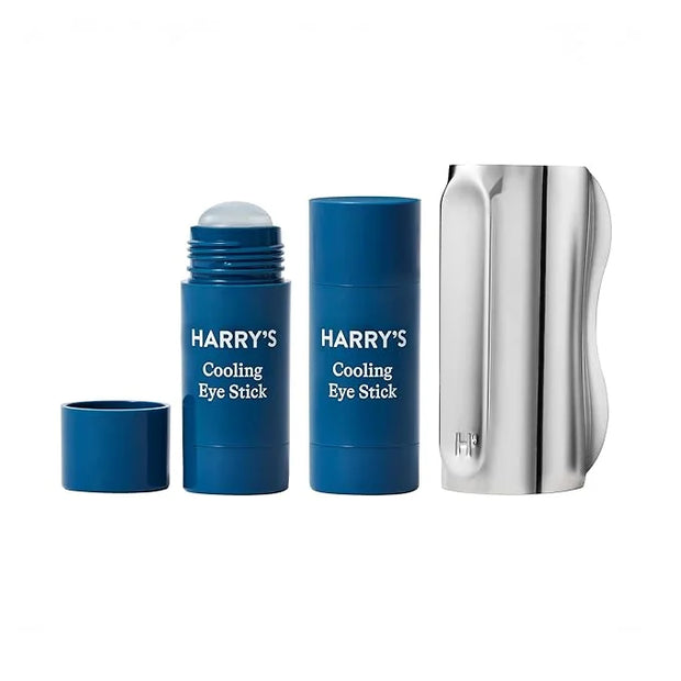 Harry's Cooling Eye Kit for Men - Gua Sha Depuffing Facial Massage Tool and 2 Cooling Eye Sticks - Product Image