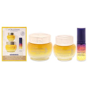Immortelle Divine Set - Advance Youth Face Care by LOccitane for Unisex - 3 Pc 0.5oz Eye Balm, 1.7oz Cream, 0.16oz Oil-In-...