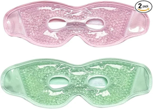 2 PCS Gel Eye Mask,Reusable,for Dark Circles,Dry Eyes,Headaches,Puffiness,Stress,migraines,Eye Bags.Allergies,Sinus discom...