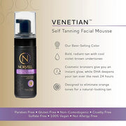 Norvell Venetian Sunless Facial Self Tanner Mousse with Bronzer, 1.7 Fl Oz - Instant Self Tanning - Natural Looking - Anti...