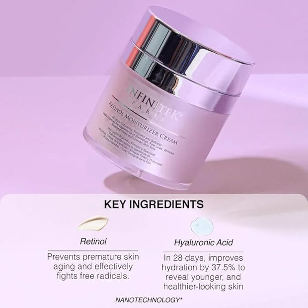 Infinitek Paris Retinol Face Moisturizer Night Cream - Premium Skin Care with Collagen & Vitamin E. Advanced Anti-Aging an...