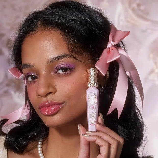 Flower Knows Violet Strawberry Rococo Glitter Lip Gloss G02+Little Angel Embossed Blush 02 - Product Image