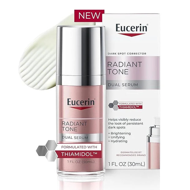 Eucerin Radiant Tone Dual Serum Dark Spot Corrector, Dark Spot Serum with Thiamidol and Hyaluronic Acid, Helps Visibly Red...