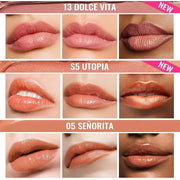 Oulac Moisturizing Shine Peach Pink Lipstick For Women 3PCS, 2 in 1 Tinted Lip Balm, Hydrated Juicy and Glossy Lip Color f...