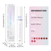 Matte Lip Gloss Peel Off Masque - Peel Off Lip Stain Tattoo, Chestnut Brown Peel Off Lip Tint，Long Lasting Waterproof Tran...
