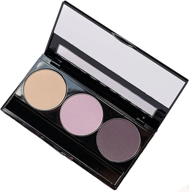 Off White, Matte Light Lavender, and Matte Deep Purple Vegan Eyeshadow Trio Palette; Talc, Paraben & Cruelty Free - Produc...