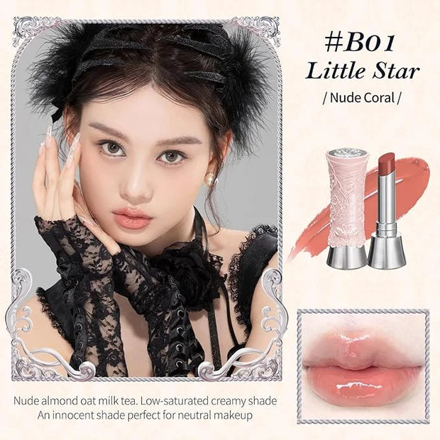 Flower Knows Violet Strawberry Rococo Glitter Lip Gloss G02 Rasberry Booze+Swan Ballet Shine Solid Lip Gloss Stick B01 Lit...