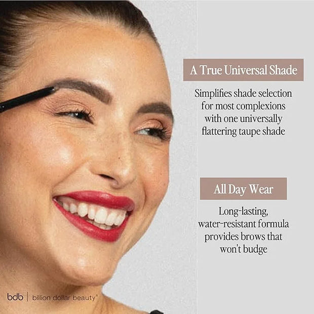 Billion Dollar Brows Universal Eyebrow Pencil – One Perfect Shade, Smudge-Proof, Waterproof, Self-Sharpening Tip, Effortle...