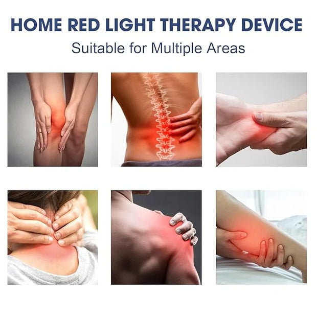 LED Red Light Therapy Eye Device, 3 Modes Red Light Eye Mask with Multi-Frequency Vibration + Red Light Therapy Massager S...