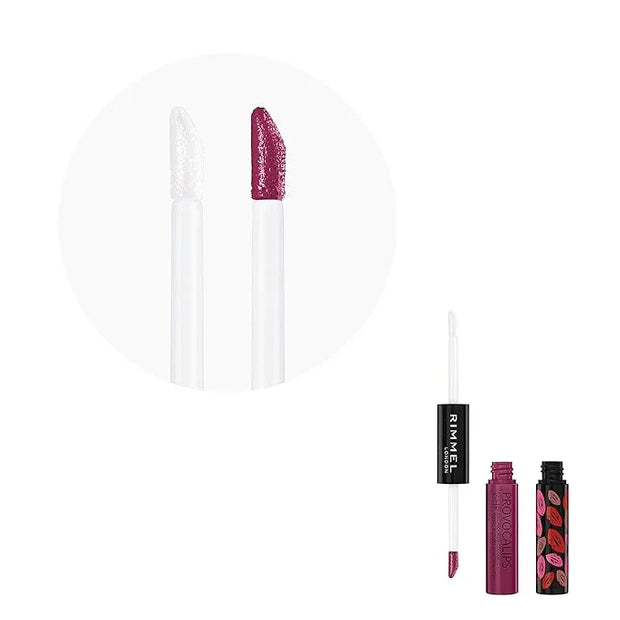 Rimmel London Provocalips 16hr Kiss-Proof Lip Color - Two-Step Liquid Lipstick to Lock in Color and Shine - 230 Kiss Fatal...
