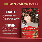 Revlon ColorSilk with Bond Repair Complex, Auburn Permanent Hair Color, 100% Gray Coverage, Ammonia Free Hair Dye, Vegan K...