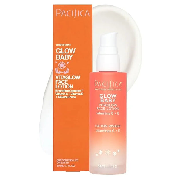 Pacifica Face Moisturizer - Vitamin C Face Lotion Glow Baby VitaGlow Face Moisturizer Glow Recipe, Vitamin E, Antioxidants...