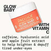 Pacifica Glow Baby Brightening Eye Cream – Vitamin C Under Eye Cream for Dark Circles & Puffiness, Caffeine-Infused Eye Br...