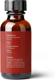 Pure Body Naturals Rosehip Facial Oil, 1 fl oz - for Face, Nails, Hair and Skin - Cold Pressed and Unrefined Moisturizing ...