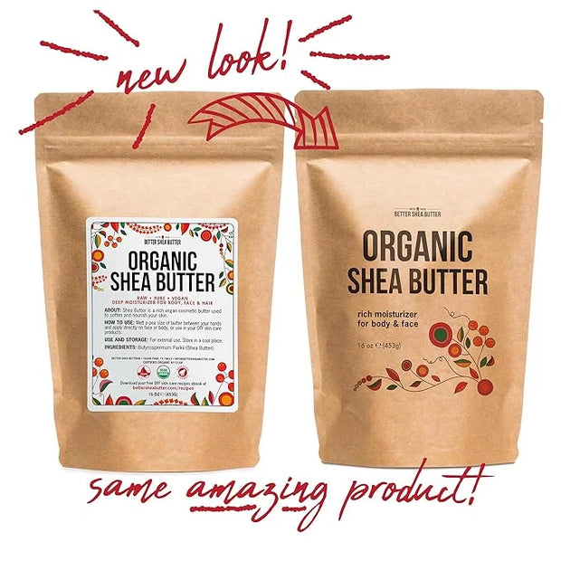 Organic Shea Butter Raw Unrefined | Pure African Shea Butter for Hair & Dry Skin | Natural Face Moisturizer | Body Butter ...