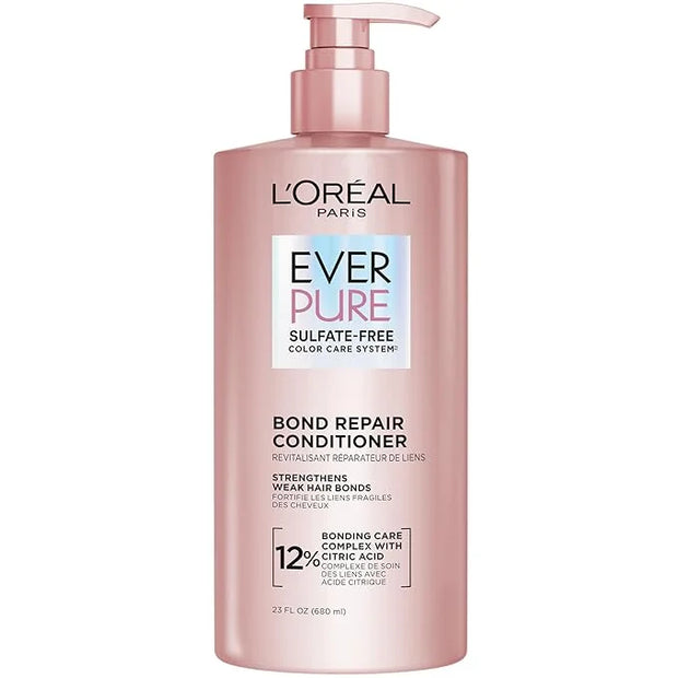 L'Oreal Paris Bond Repair Sulfate Free Conditioner for Damaged Hair, Strengthening Hair Care with Citric Acid, Repairs Wea...