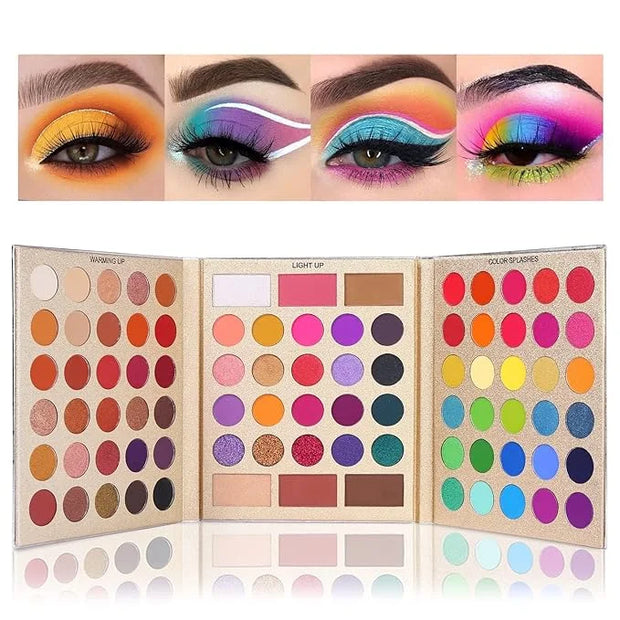 UCANBE Makeup Eyeshadow Palette + 15Pcs Brush Set, Pigmented