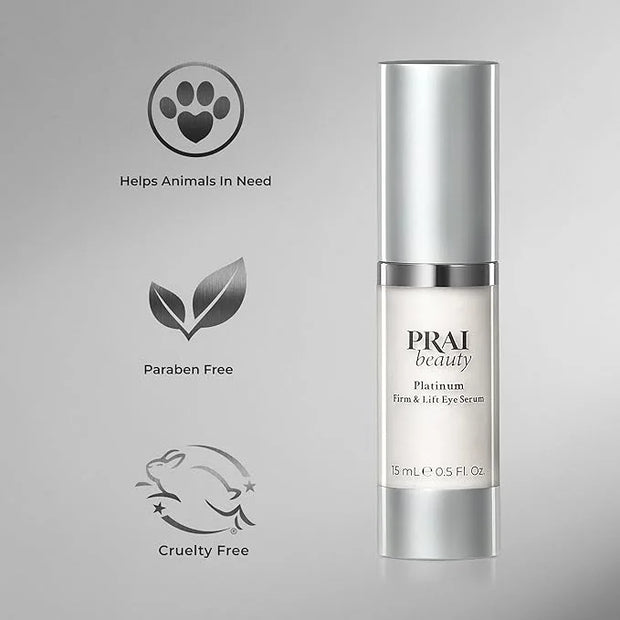 PRAI Beauty Platinum Firm and Lift Eye Serum, Anti-Aging and Hydrating Serum, Paraben-Free, Vegan, Cruelty-Free, 0.5 oz - ...