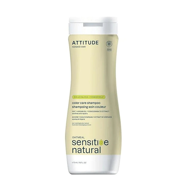 ATTITUDE Hair Shampoo for Sensitive Dry Scalp, EWG Verified, Soothing Oat, Protects Color, Naturally Derived Ingredients, ...