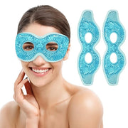 2 PCS Ice Eye Mask Reusable Ice Pack Hot/Cold Compress Gel Bead Cooling Mask for Puffiness/Dark Circles/Headaches/Migraine...
