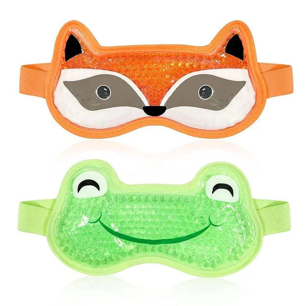 Bundle of CONBELLA Cold Face Eye Masks Ice Face Mask Hot Cold Compress and 2PCS Adorable Cooling Eye Mask Gel Eye Mask - P...