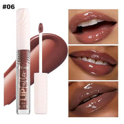 Brown Chocolate Lip GlossTinted Glitter Lipgloss Lip Oil Teens Moisturizing Lipstick Lip Balm High Shine And Vegan Plumpin...