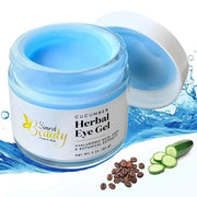 Eye Cream for Dark Circles, Anti-Aging Herbal Eye Gel with Hyaluronic Acid, Caffeine, Coffee, and Shea - Best for Puffines...