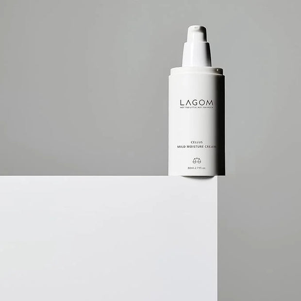 LAGOM Cellus Mild Moisture Cream with D-panthenol, Natural Moisturizer, Hypoallergenic, Fragrance-Free, Refreshing Herbal ...