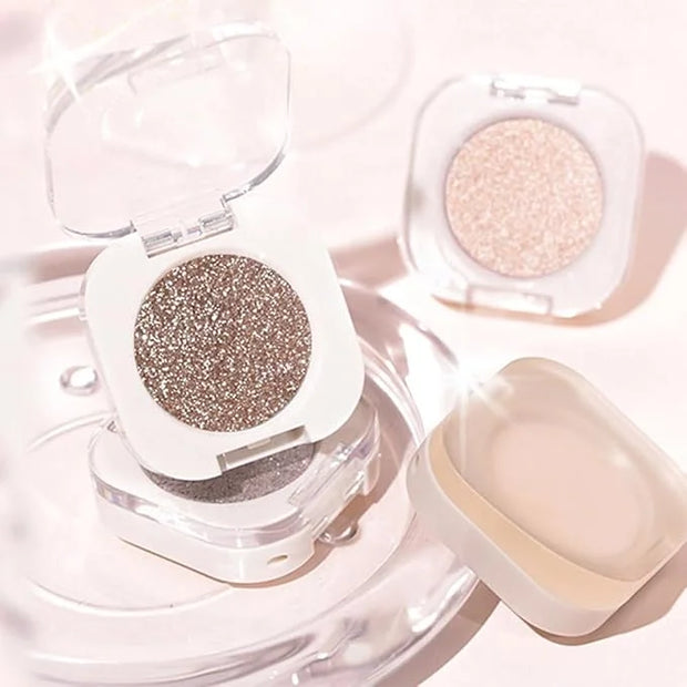 Monochrome Glitter Eyeshadow - Nude Gold Brown Shimmer Eye Shadow, Talc-Free, Paraben-Free, Cruelty-Free, Long-Lasting Sin...