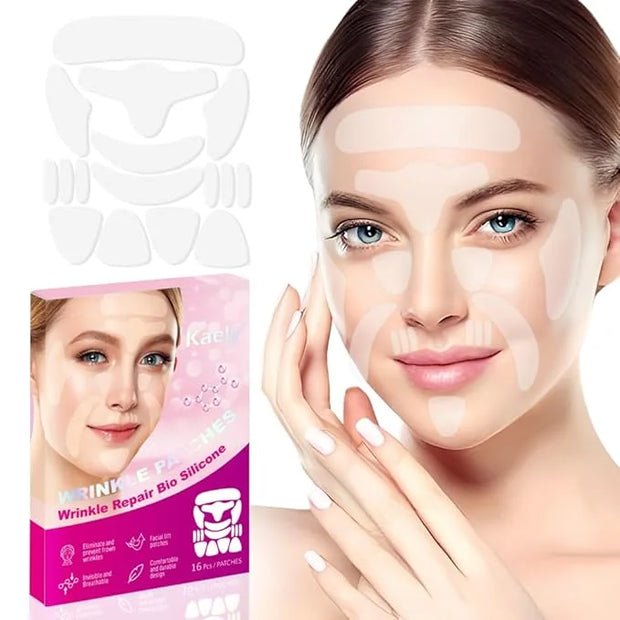 Kaely 128 Pcs Wrinkle Patches for Face Overnight, Silicone Scar Tape for Wrinkles Forehead, Face Tape for Wrinkles Overnig...