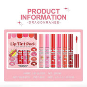 6 Colors Matte Lip Stain, Lip Liner Stain, Peel Off Lip Liner Tattoo, Long Lasting Lip Stain Waterproof for Women Girls Al...