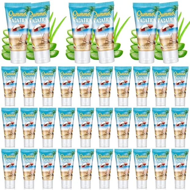 36 Pcs Mini Aloe Vera Gel Travel Size Bulk for Summer Vacation Party 1oz After Sun Aloe Vera Gel Sunburn Relief Hydrating ...
