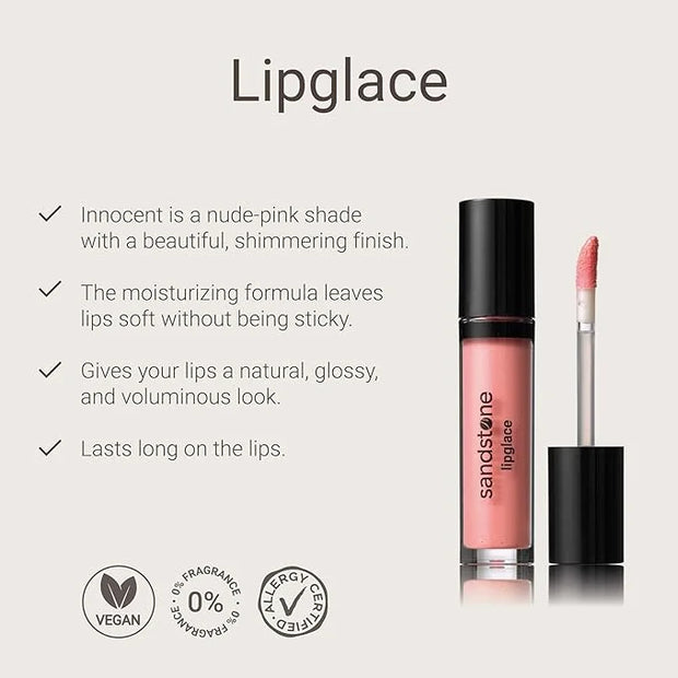Lipglace - Hypoallergenic Vegan Lip Gloss - Fragrance Free & Allergy Certified - Non Sticky & Moisturizing Lipgloss - Anti...