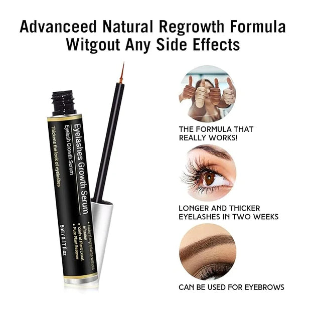 Lash & Brow Growth Serum – Eyelash Enhancer for Longer Lashes, Suero para Pestañas Crecimiento, Eyebrow Serum for Women, S...