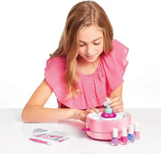 Light Magic Nail Dryer & Polish Set for Girls & Teens - 5 Vibrant Nail Colors, Art Stickers, Nail File, Cuticle Pusher & D...