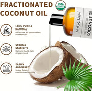 Pure Fractionated Coconut Oils Liquid 16oz 100% Natural USDA Certified Massage MCT Oil Organic&Moisturizer for Face Skin&H...