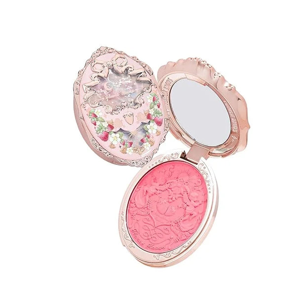 Flower Knows Strawberry Rococo Glowy Lip Gloss G01 Strawberry Macaron+Embossed Blush G01 Romantic Blossom - Product Image